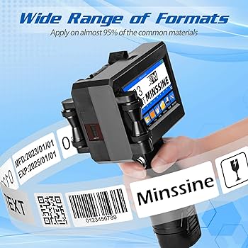 ハンディー刻印機　hamdheld inkjet printer Amazon.com: QMSTRAPACK Handheld Inkjet Printer Gun Z10